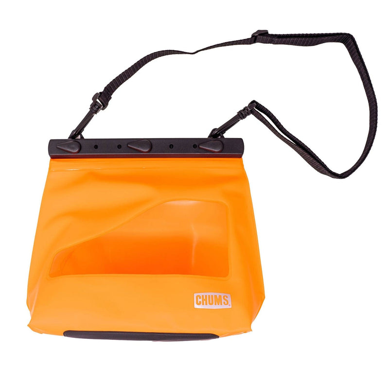 Load image into Gallery viewer, Orange waterproof bag with a black strap on a white background