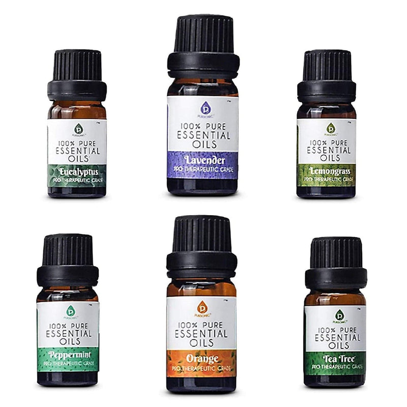 Load image into Gallery viewer, 6 Pack of 100% Pure Essential Aromatherapy Oils by Pursonic