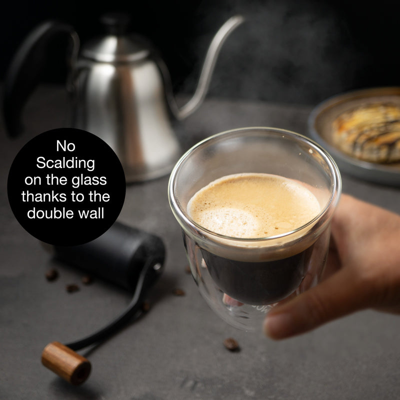 Load image into Gallery viewer, Caffe Italia Napoli Double Walled Coffee Glasses (Set of 6) by Moritz & Moritz