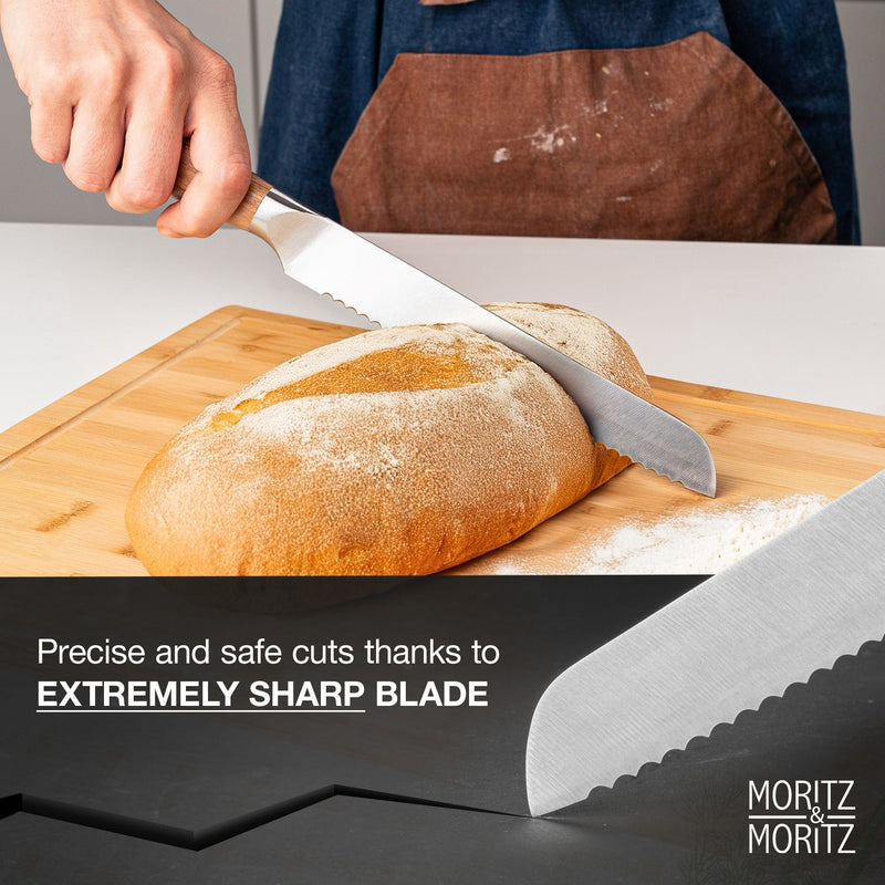 Load image into Gallery viewer, German Steel Professional Bread Knife (8 inches) by Moritz & Moritz