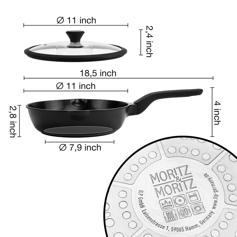 Load image into Gallery viewer, 11-inch Frying Pan with Lid by Moritz & Moritz