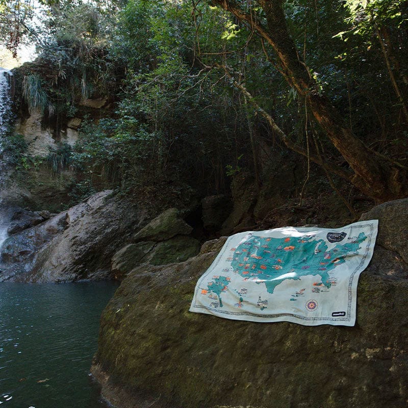 Load image into Gallery viewer, Nomadix Blanket Towel: National Parks and Monuments Map