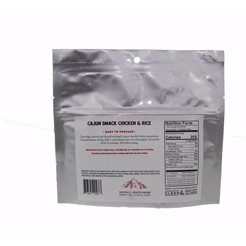 Load image into Gallery viewer, Trailtopia Adventure Food Cajun Smack Chicken & Rice - SINGLE SERVE - GF
