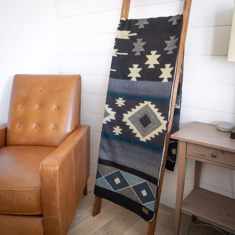 Load image into Gallery viewer, Andean Alpaca Wool Blanket - Midnight by Alpaca Threadz