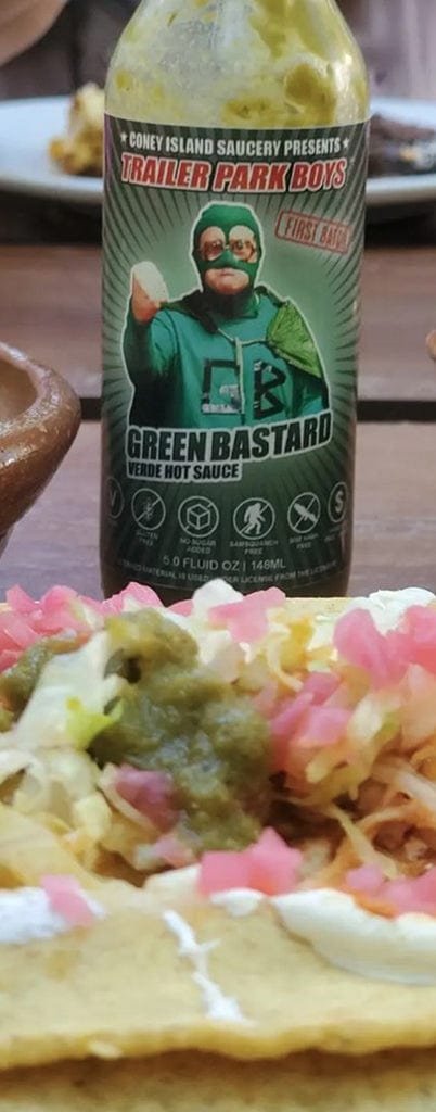 Load image into Gallery viewer, Trailer Park Boys - Green Bastard Hot Sauce 5oz by Coney Island Saucery