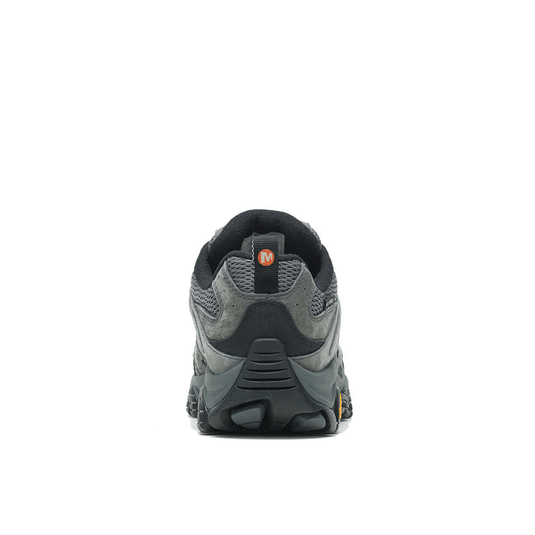 Gray and black athletic shoe on a white background
