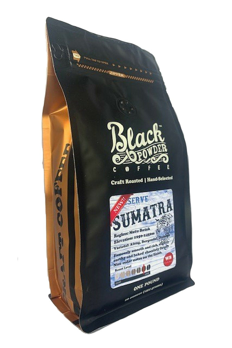 Load image into Gallery viewer, Sumatra Mandheling Coffee | Reserve | Dark Roast by Black Powder Coffee