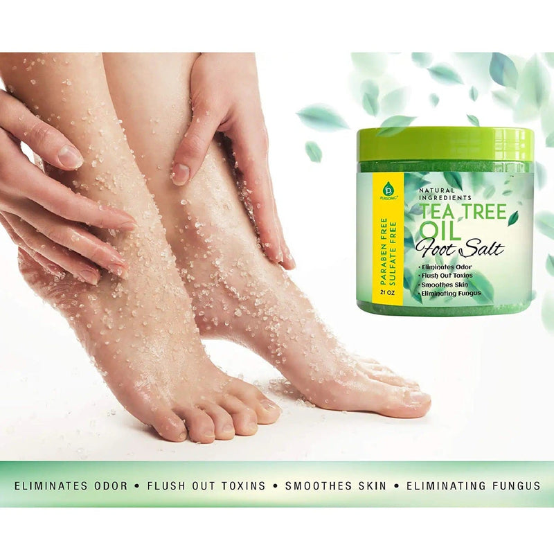 Load image into Gallery viewer, Tea Tree Oil Foot Salt 10 Oz by Pursonic
