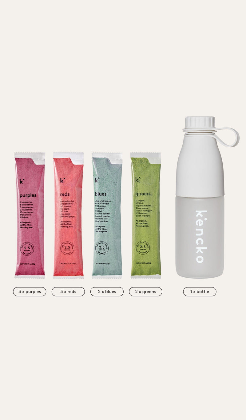 Load image into Gallery viewer, Smoothie Mini Sampler 10-pack + bottle by kencko