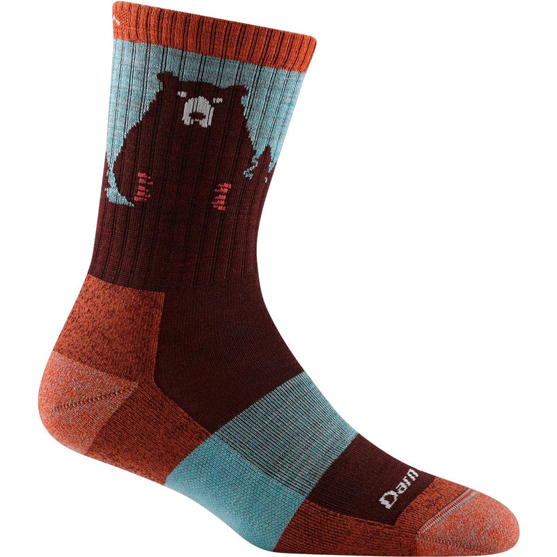 Load image into Gallery viewer, Multicolored sock with bear design on a white background