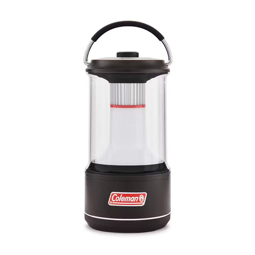 Black Coleman lantern on a white background