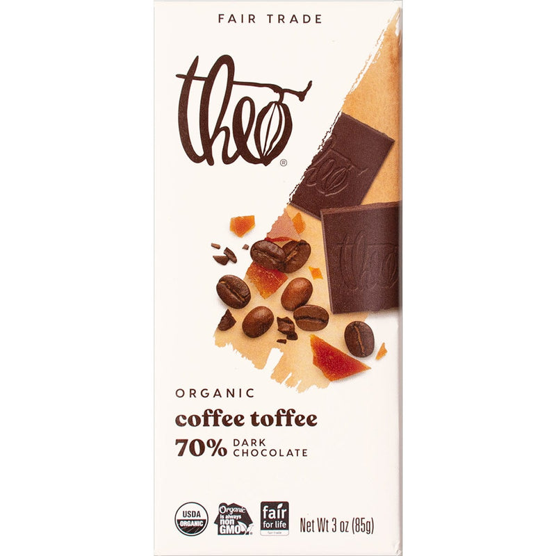 Load image into Gallery viewer, Theo's Coffee Toffee 70% Dark Chocolate