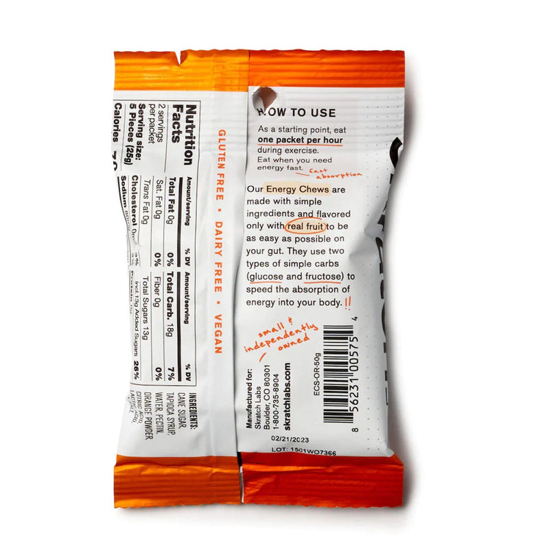 Load image into Gallery viewer, Skratch Labs Orange Energy Chews Sport Fuel
