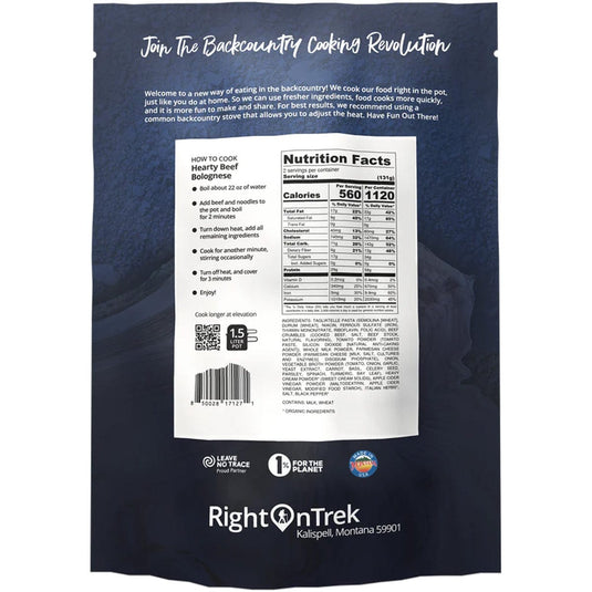 Right On Trek Hearty Beef Bolognese 1-Person