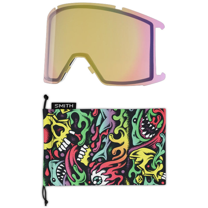 Load image into Gallery viewer, Smith Squad XL Artist Series | Tall Boy/ChromaPop Everyday Red Mirror/Chromapop Storm Yellow Flash Snow Goggles