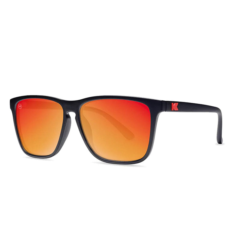 Load image into Gallery viewer, Knockaround Fast Lanes Sunglasses - Matte Black / Red Sunset