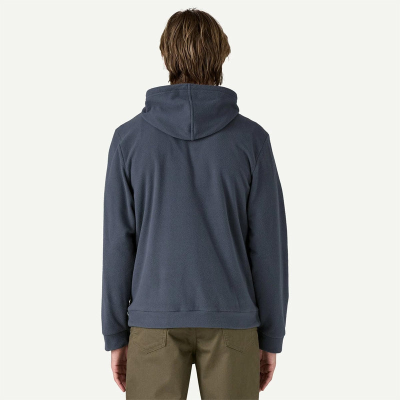 Load image into Gallery viewer, Person wearing a blue hoodie from behind on a white background
