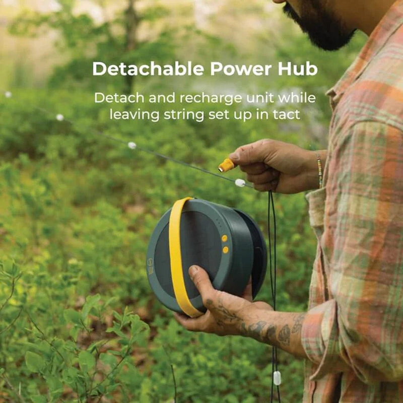 Load image into Gallery viewer, Mpowerd Luci Solar String Lights + Detachable Power Hub: White 44'