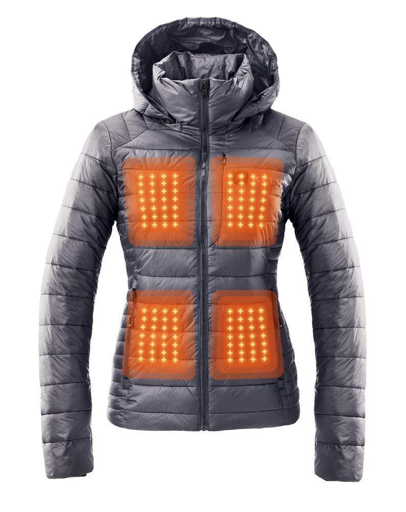 Load image into Gallery viewer, Aura Women's Heated Jacket | Graphite Grey by Kelvin Coats