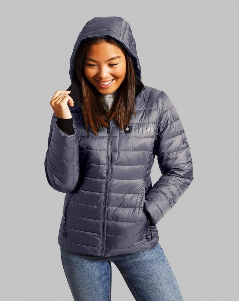 Load image into Gallery viewer, Aura Women's Heated Jacket | Graphite Grey by Kelvin Coats