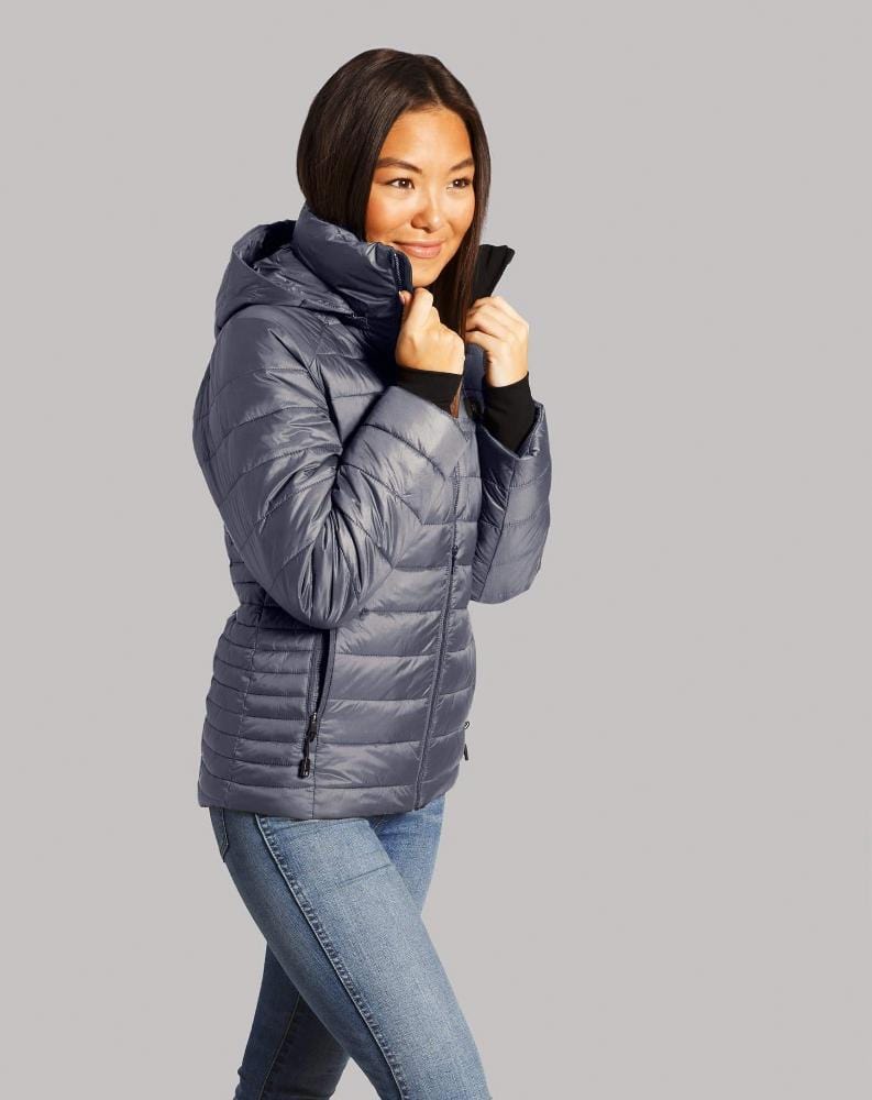 Load image into Gallery viewer, Aura Women's Heated Jacket | Graphite Grey by Kelvin Coats