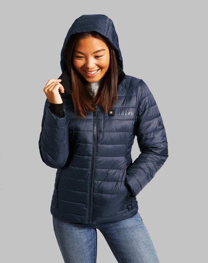 Load image into Gallery viewer, Aura Women's Heated Jacket | Space Blue by Kelvin Coats