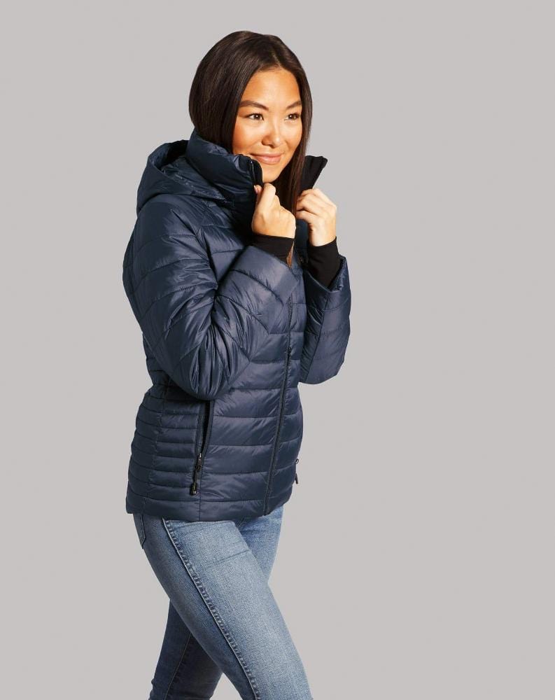 Load image into Gallery viewer, Aura Women's Heated Jacket | Space Blue by Kelvin Coats