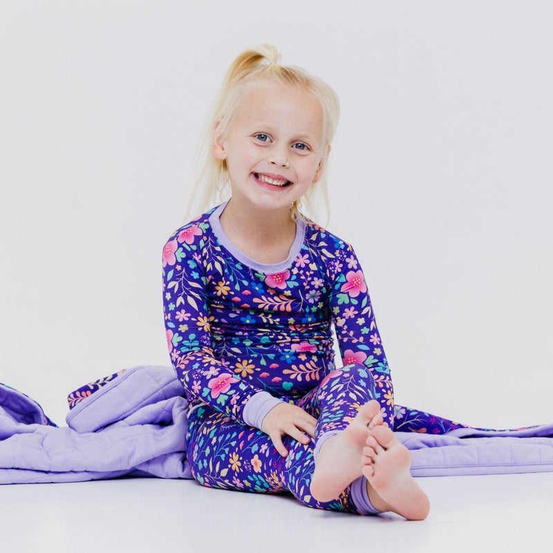 Load image into Gallery viewer, Orchid Gardens Long Sleeve Pajamas - Bam &amp; Stitch
