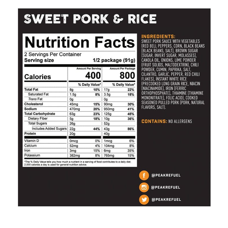Load image into Gallery viewer, Peak Refuel Sweet Pork & Rice