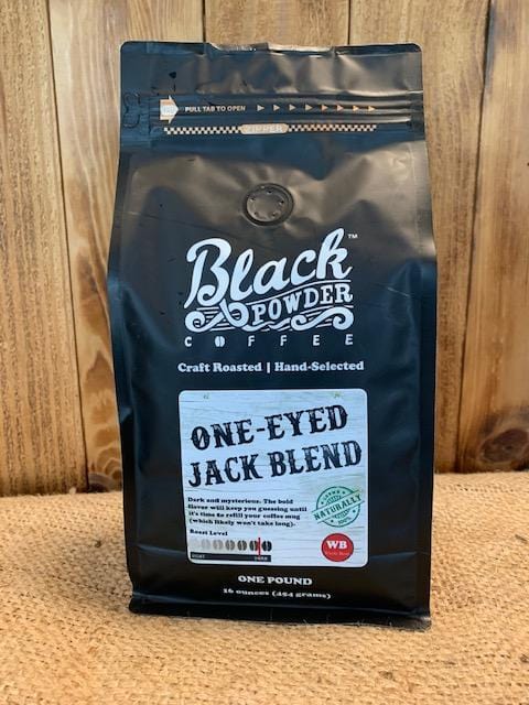 Load image into Gallery viewer, One-Eyed Jack Blend | Naturally Grown | Dark Roast Coffee by Black Powder Coffee