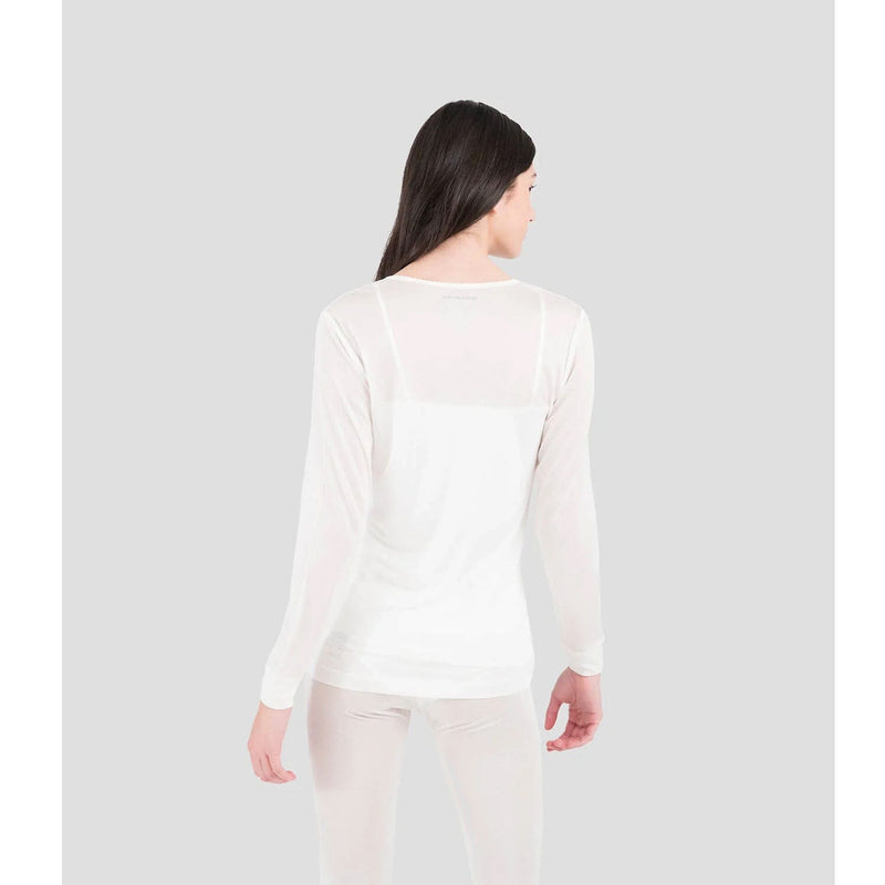 Load image into Gallery viewer, Terramar ThermaSilk CS Pointelle Silk Lightweight Long Sleeve Scoopneck Shirt - Women's