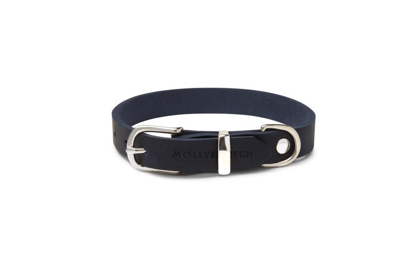Load image into Gallery viewer, Butter Leather Dog Collar - Navy Blue by Molly And Stitch US