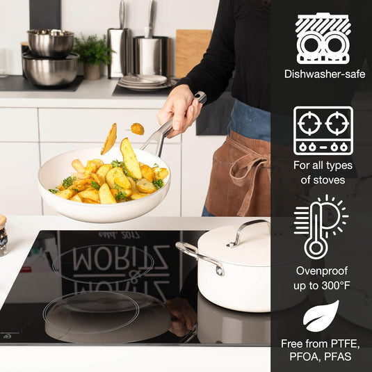7-Piece Cast Aluminum Pot and Pan Set with Lids by Moritz & Moritz