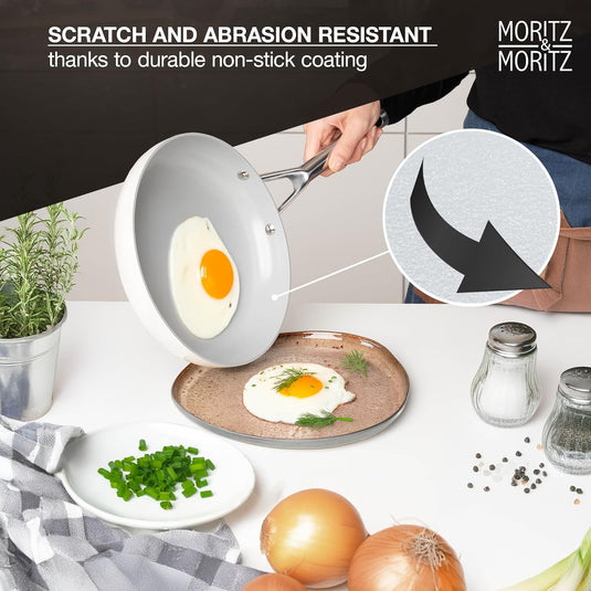 7-Piece Cast Aluminum Pot and Pan Set with Lids by Moritz & Moritz