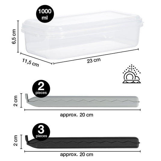5 Large Bag Clips in Clear Box (Black) by Moritz & Moritz