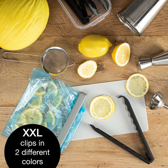 5 Large Bag Clips in Clear Box (Black) by Moritz & Moritz