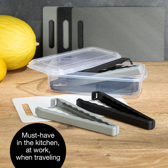 5 Large Bag Clips in Clear Box (Black) by Moritz & Moritz