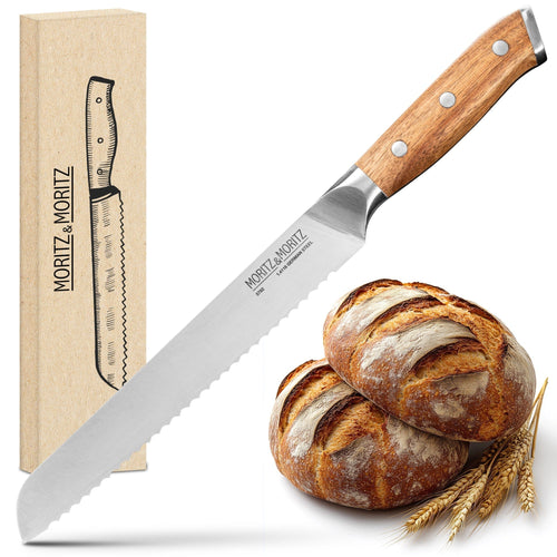 German Steel Professional Bread Knife (8 inches) by Moritz & Moritz