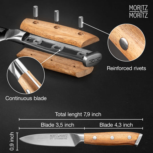 German Steel Professional Multipurpose Vegetable Knife (3.5 inches) by Moritz & Moritz