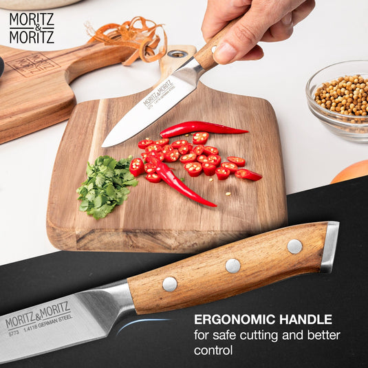German Steel Professional Multipurpose Vegetable Knife (3.5 inches) by Moritz & Moritz
