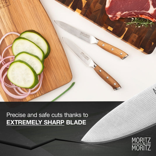 German Steel Professional Multipurpose Vegetable Knife (3.5 inches) by Moritz & Moritz