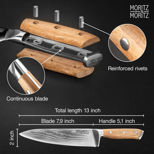 67-Layer Damascus Steel Professional Knife (8 inches) by Moritz & Moritz