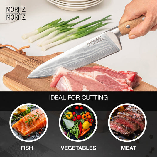 67-Layer Damascus Steel Professional Knife (8 inches) by Moritz & Moritz