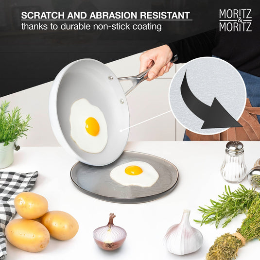 7-Piece Cast Aluminum Pot and Pan Set with Lids by Moritz & Moritz