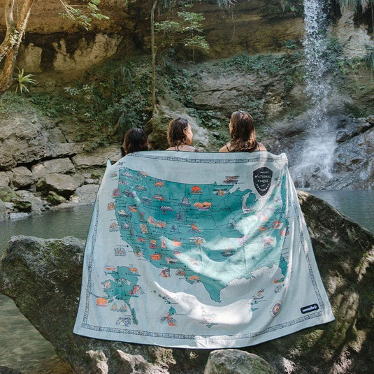 Nomadix Blanket Towel: National Parks and Monuments Map