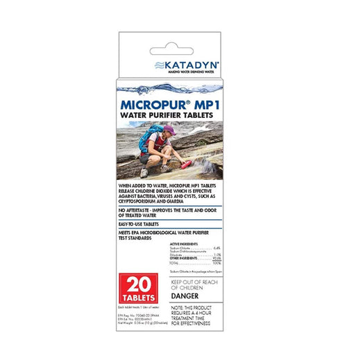Katadyn Micropur MP1 Purification Tablets (Package of 20)