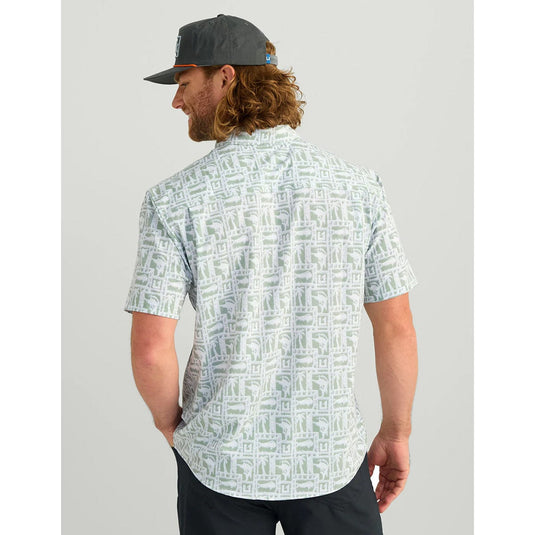 HUK Men's Kona Printed Short Sleeve Shirt