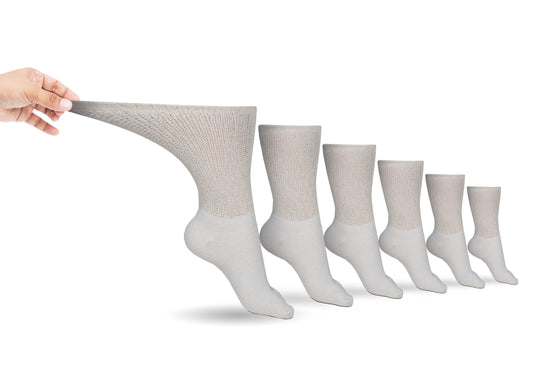 Men's Cotton Diabetic Crew Socks (6 Pair) by DIABETIC SOCK CLUB