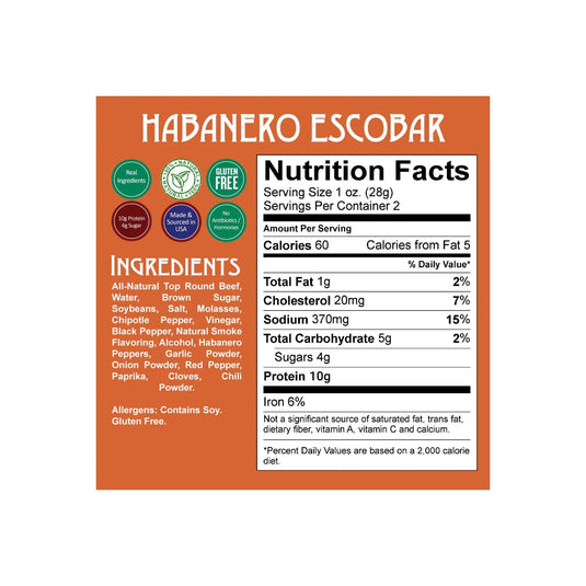 Righteous Felon Habanero Escobar Beef Jerky