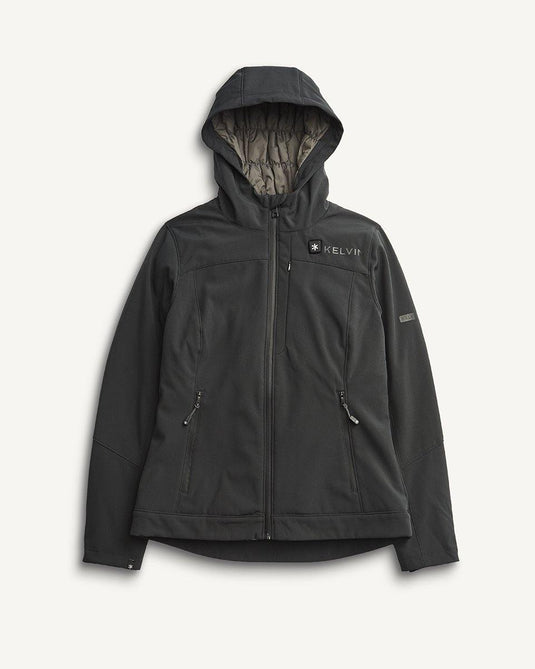 Luna Women’s Heated Jacket Black by Kelvin Coats